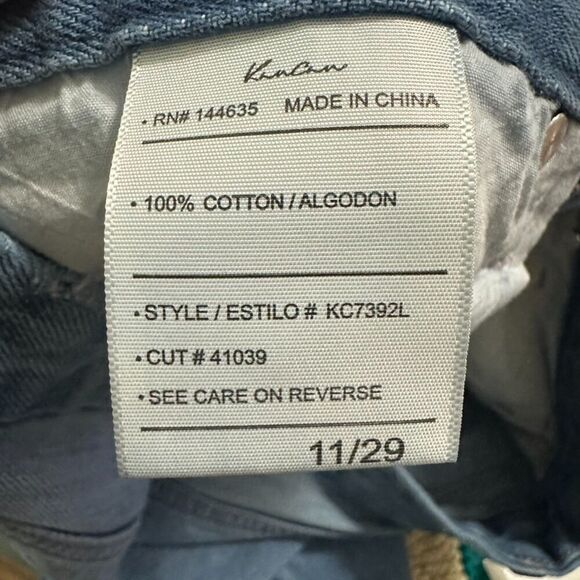 Kancan Taurus High Rise Straight Leg Jeans Women 11/29 Blue Denim Distressed‎ - Picture 5 of 5